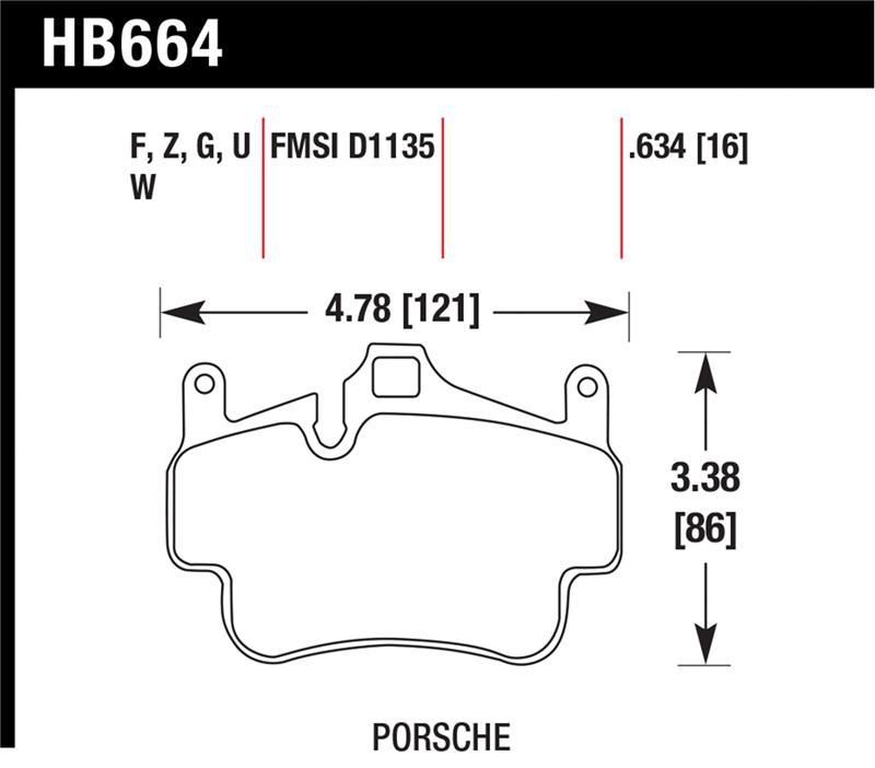 Porsche 911 Carrera Brake Pad Set - Front - Hawk Performance - DTC-60 - `05-`08
